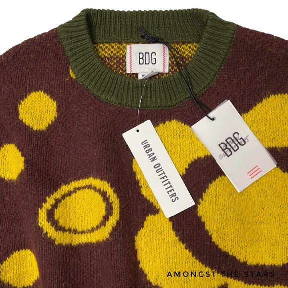 Urban Outfitters BDG Rio Y2K Mixed Print Colorful Cropped Sweater - Picture 6 of 8